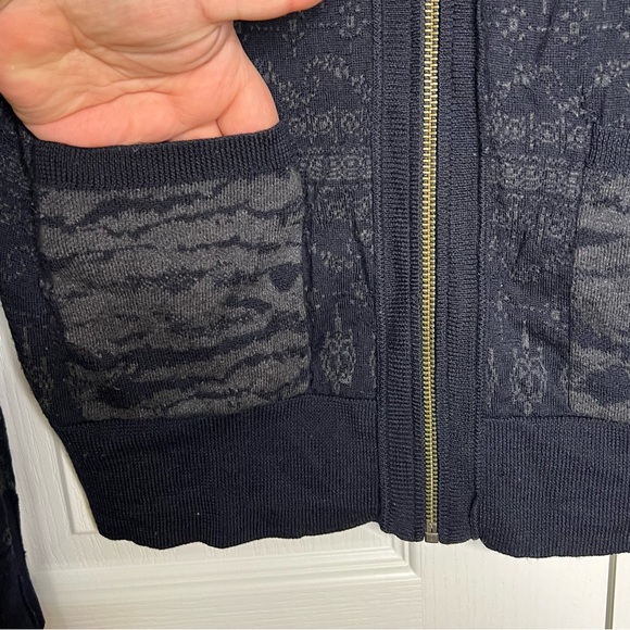 All Saints luxury unisex wool cotton zip cardigan charcoal grey size small - Picture 7 of 12